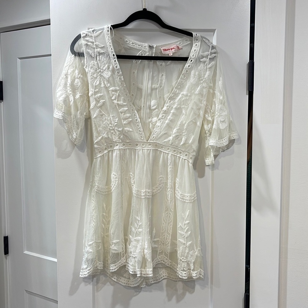 Showpo White Lace Romper